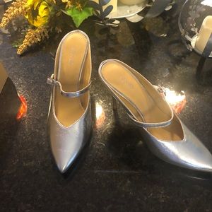 Michael Kors Mule Metallic Leather Heels